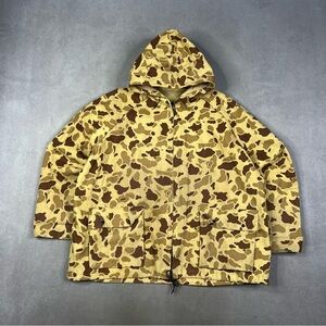 Eddie Bauer Beige and Brown Camo Hooded Jacket